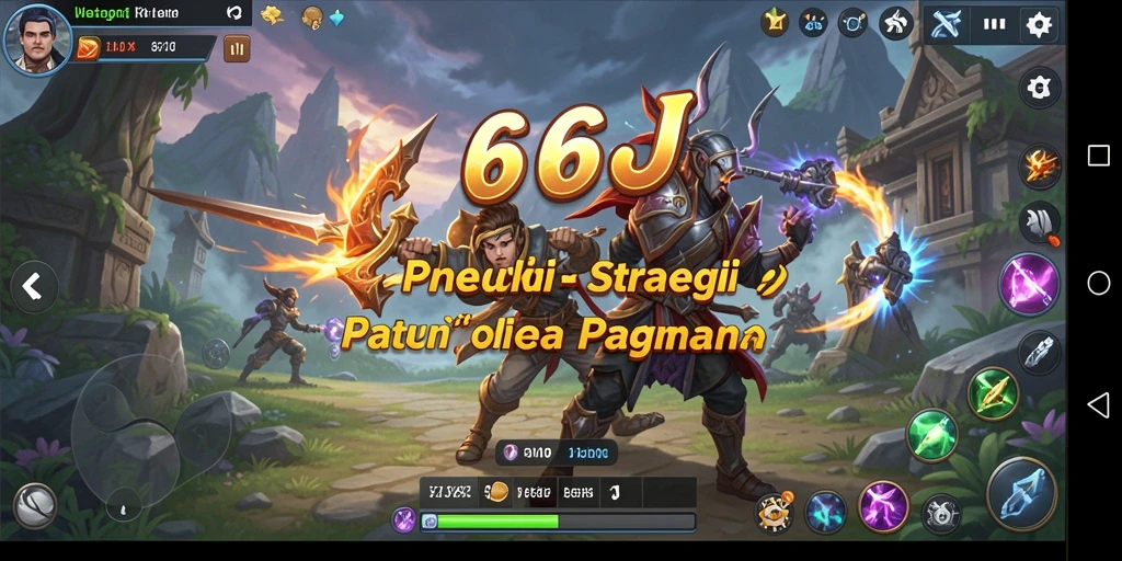 Screenshot permainan 666J menunjukkan pertempuran strategi yang mendebarkan.