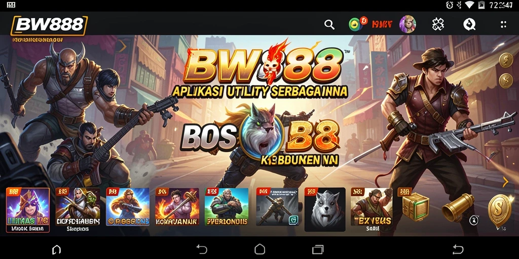 Tampilan antarmuka BW888 yang sederhana dan fungsional.
