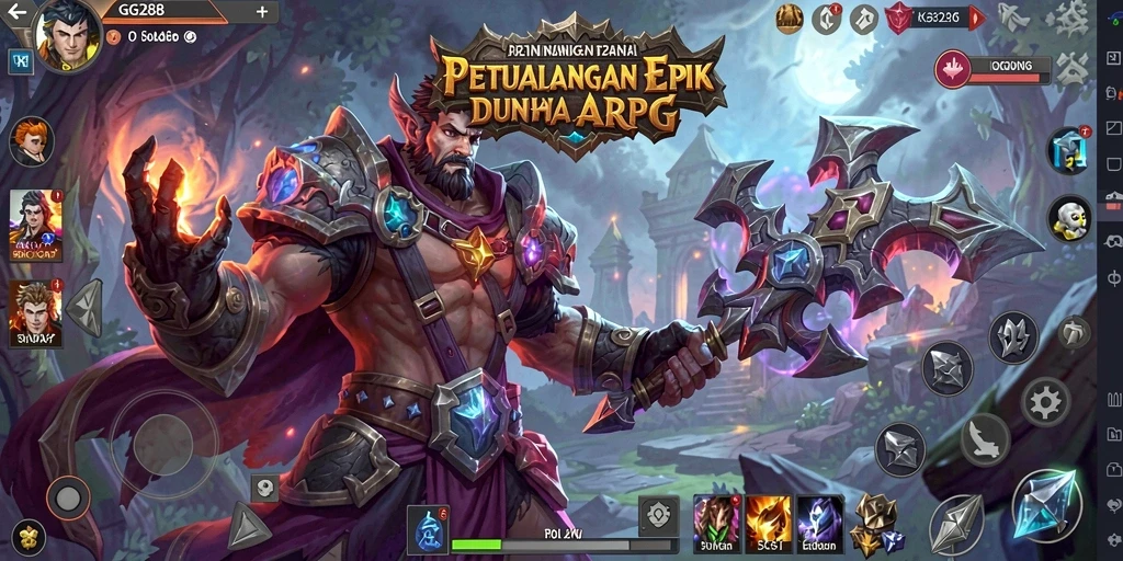 Tampilan aksi seru dalam gameplay ARPG GG288.