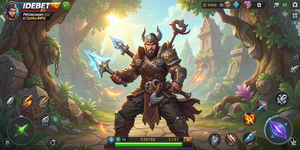 Screenshot gameplay ARPG menampilkan aksi seru di dunia IDEBET.