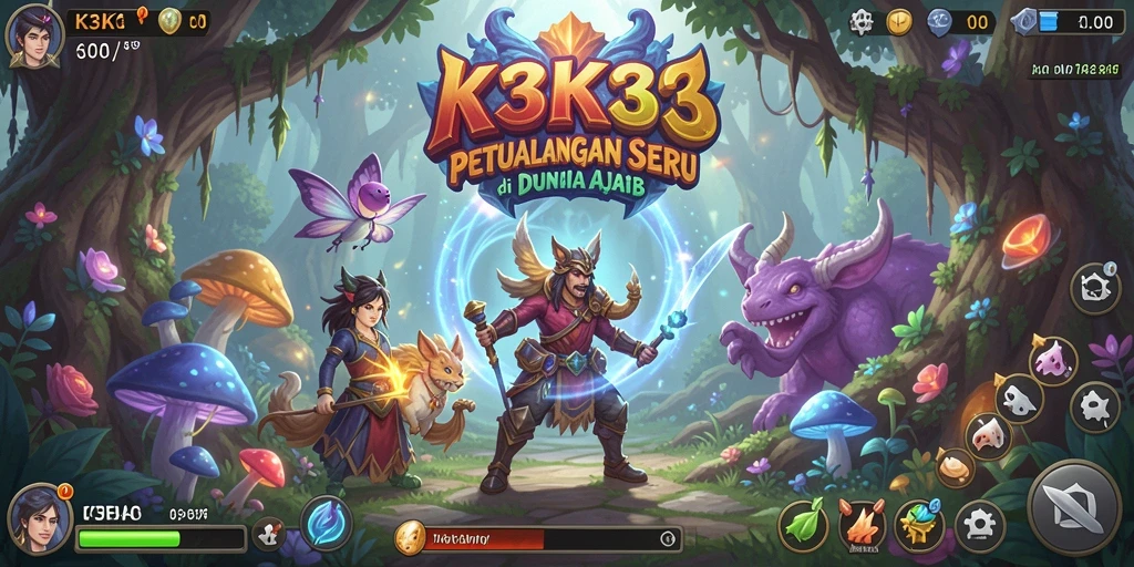 Tampilan gameplay seru dari K3K3 yang penuh petualangan.