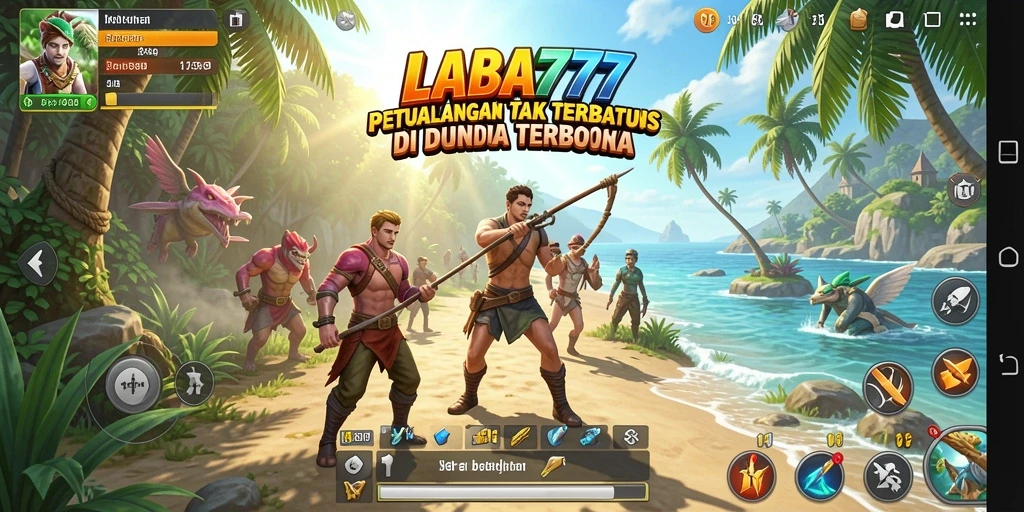 Tangkapan layar LABA777 menampilkan eksplorasi dunia terbuka yang fantastis.