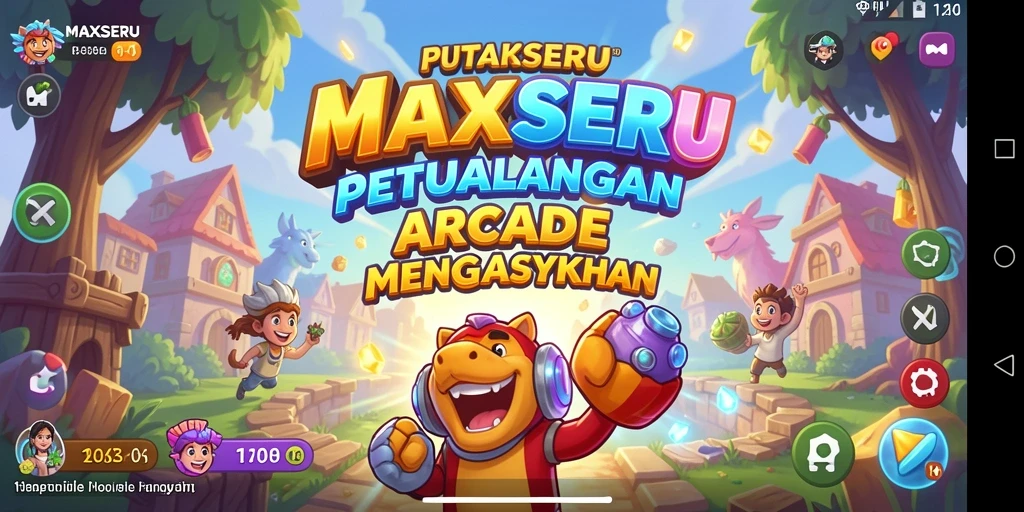 Tampilan gameplay seru MAXSERU di level yang menantang.