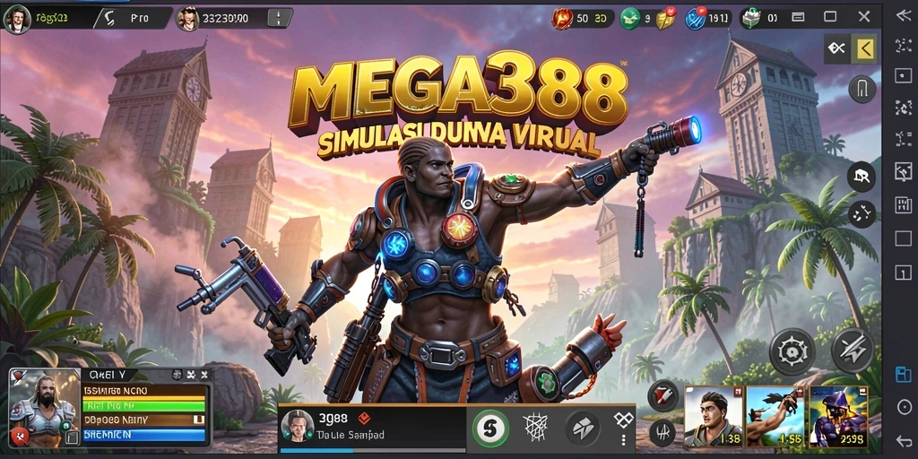 Tampilan gameplay MEGA388 yang menunjukkan simulasi mendalam.