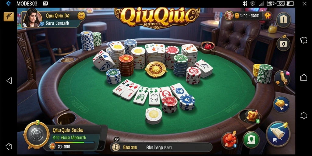 Tangkapan layar gameplay seru dari MODE303 dalam permainan QiuQiu.
