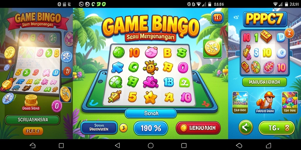 Tampilan gameplay Bingo yang menarik dan interaktif dalam PCPC7.