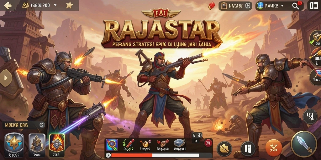 Tampilan gameplay RAJASTAR yang mendebarkan dan penuh strategi.
