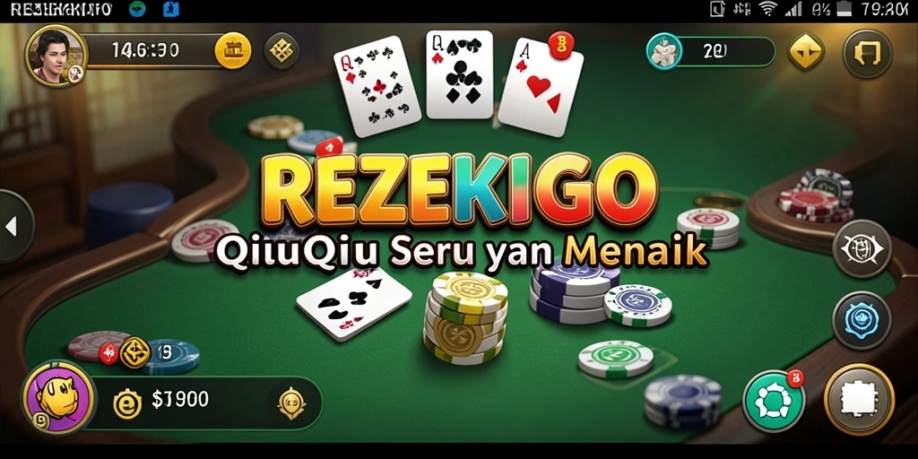 Tampilan menarik dari gameplay QiuQiu di REZEKIGO.