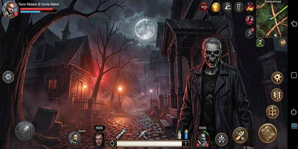 Screenshot dari gameplay menyeramkan RR89 yang memacu adrenalin.