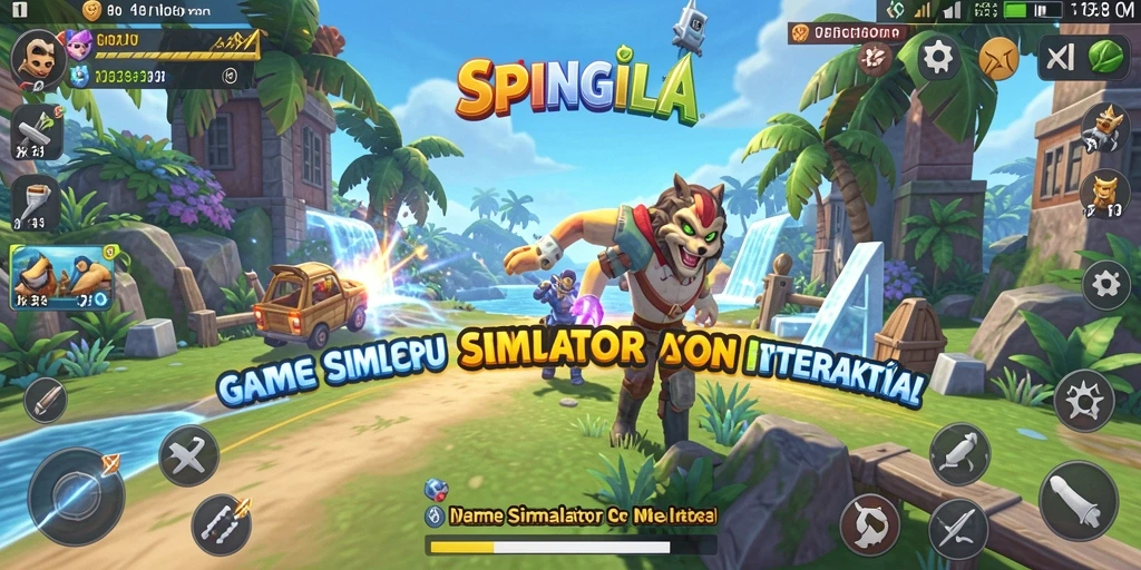 Tampilan menarik dan interaktif dari gameplay SPINGILA.