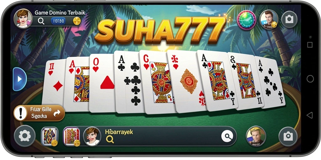 Tampilan gameplay seru dalam permainan domino SUHU777.
