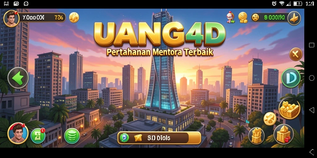 Tampilan gameplay menara pertahanan dengan strategi mendalam di UANG4D.